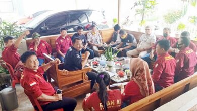 Diskusi APBDes BPAN-AI dan FORBI di Basecamp Karangrejo Banyuwangi, Kamis (1/4/21)