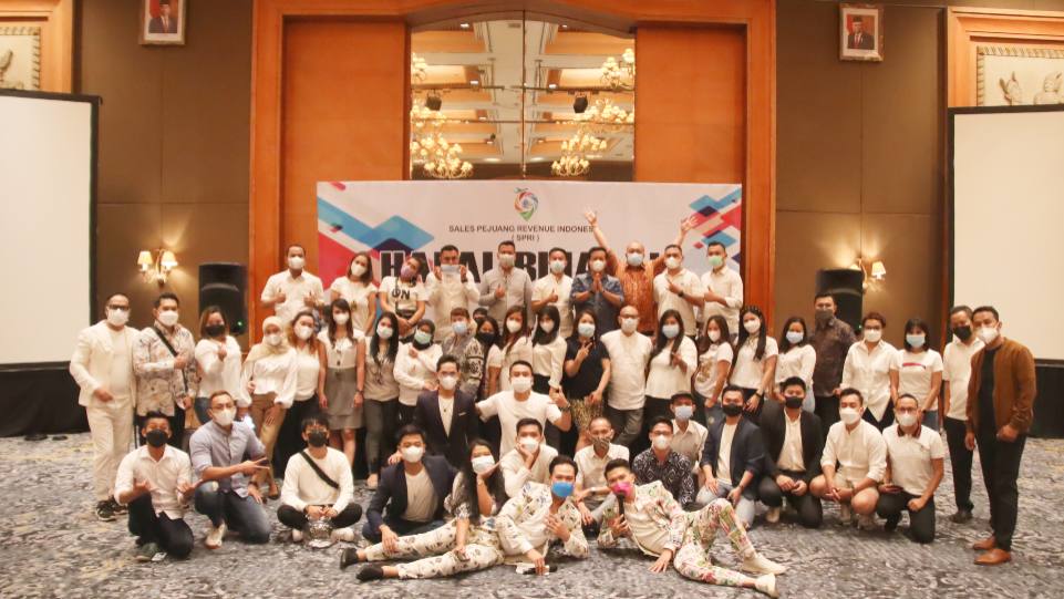 Foto bersama Halal Bihalal SPRI pada Jumat, 11 Juni 2021 di Jakarta. (Dok. Istimewa)