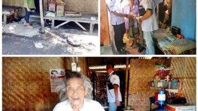 Kondisi tiga rumah jompo miskin di Lingkungan Rowo Kelurahan Pakis Banyuwangi