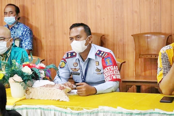 Kalapas Wahyu Indarto saat mengikuti Rakor Terpadu di PN Banyuwangi