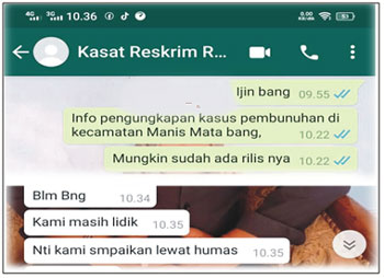 Konfermasi dengan Kasat Reskrim