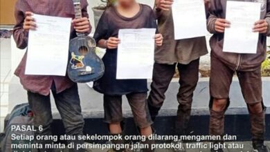Anak punk yang ditangkap dan diunggah di IG resmi Satpol PP Banyuwangi