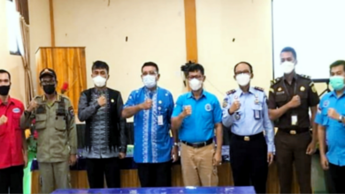 Kepala BNNK Batubara bersama Kalapan Labuhan Ruku, Sekda Batubara dan Kepala Instansi Pemkab Batubara