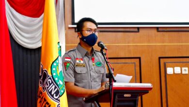 Bupati Andi Seto Asapa memberikan sambutan.