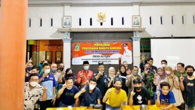 Pemdes,Tiga pilar dan pemuda-pemudi Desa Aliyan siap wujudkan Desa Bersinar, Selasa (26/10/21) malam.