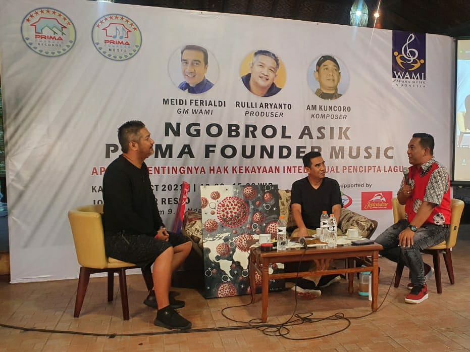 Suasana Talkshow Ngobrol Asik Prima Founder Music yang digelar PT. Armada Prima Founder bersama Wahana Musik Indonesia pada Kamis, 28 Oktober 2021 di Yogyakarta. (Dok. Prima Founder)