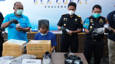 Konferensi Pers Penggagalan Narkoba di Kuala Namu Internasional.