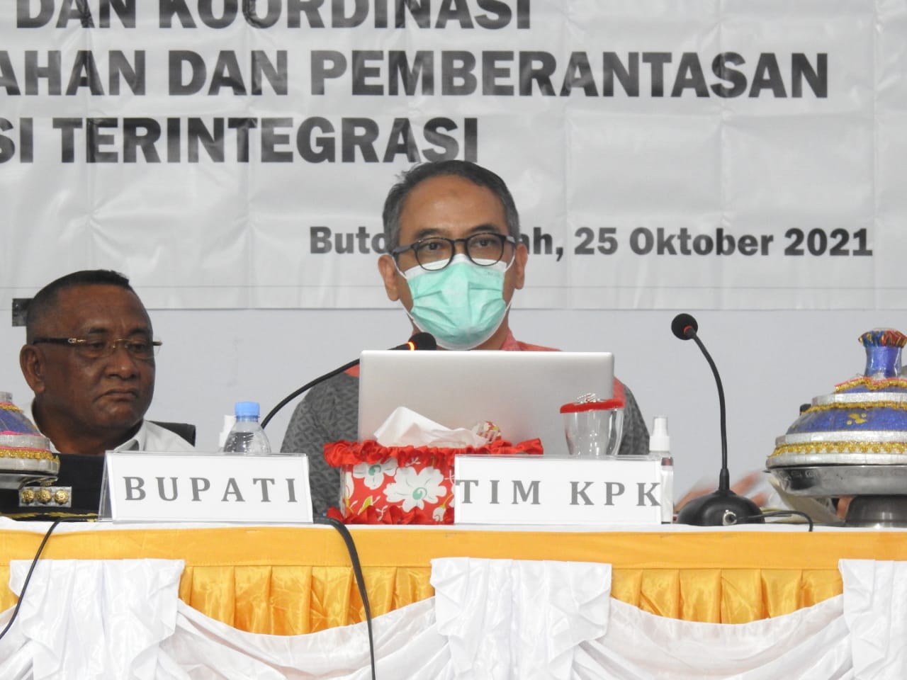 Ketgam: Ketua tim stagas KPK wilayah Sulteng direktorat wilayah IV, Basuki Haryono, Senin (25/10/2021) (Win/BERITANASIONAL.ID)
