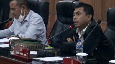 Ketua dan Anggita Komisi I DPRD Batubara saat gelar RDP persoalan lahan produk persawahan dibangun sebuah villa.