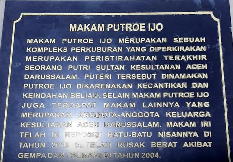 Situs makam Putroe Ijo di Banda Aceh