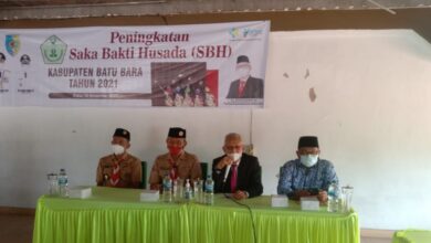 Kadis Kesehatan Batubara drg. Wahid Khusyairi saat mensosialisasikan Krida PHBS bersama Gerakan Pramuka Kwarda Sumut.