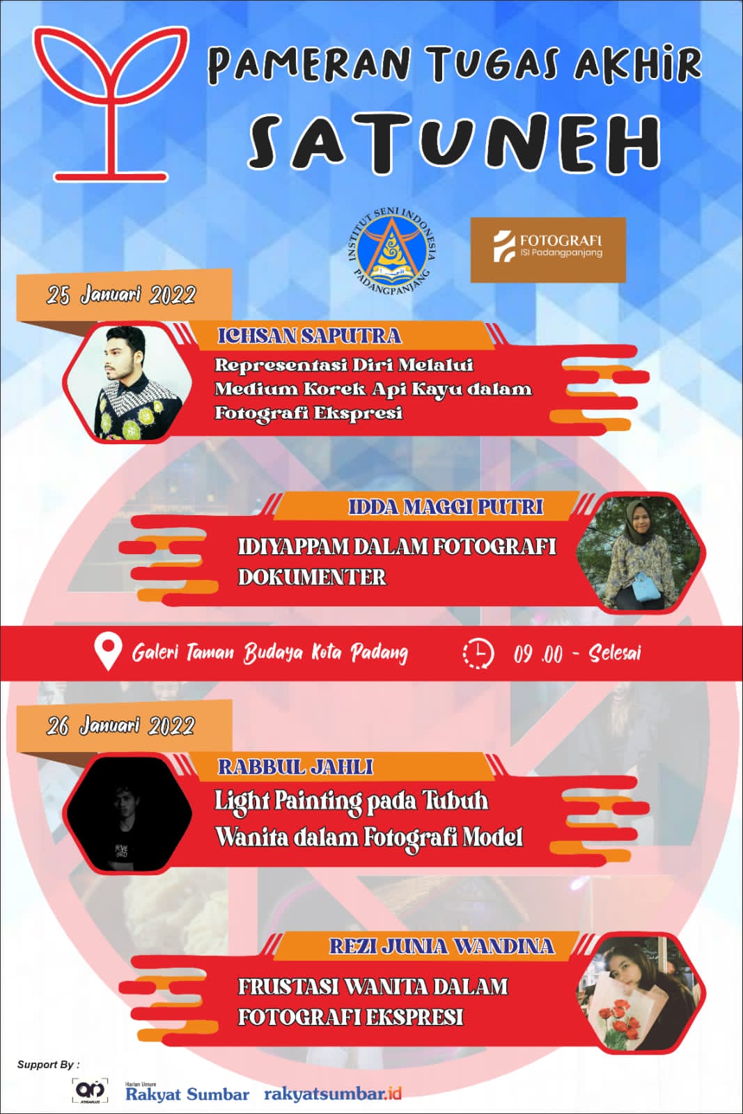 Flayer Pameran Tugas Akhir Empat Mahasiswa ISI Padang Panjang. (Dok. Istimewa)