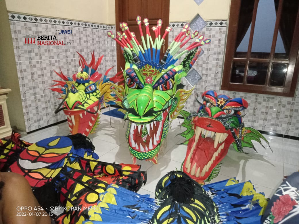 Hasil Karya Remaja Probolinggo Kota,Agest Pamerkan Layang Layang Naga (Beritanasional.ID Onoy)