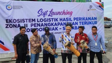 Suasana acara Soft Launching Ekosistem Hasil Perikanan Zona II Penangkapan Ikan Terukur Koridor Biak-Surabaya. (Dok. Istimewa)