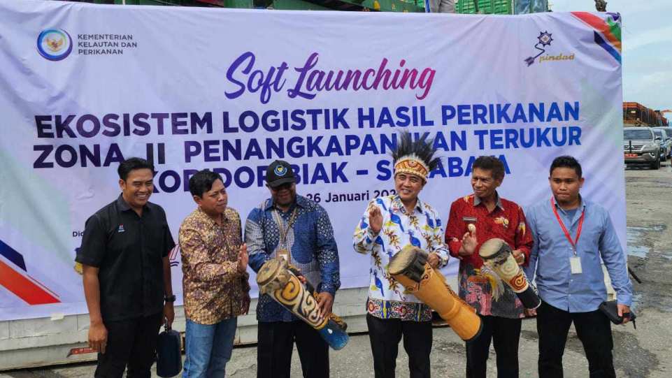 Suasana acara Soft Launching Ekosistem Hasil Perikanan Zona II Penangkapan Ikan Terukur Koridor Biak-Surabaya. (Dok. Istimewa)