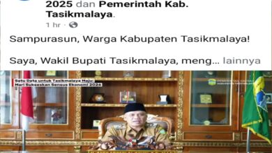 Foto: Screenshot Poto Wakil Bupati Tasikmalaya saat memberikan imbauan kepala pelaku usaha terbuka dalam sensus ekonomi 2026 melalui akun Facebook pribadinya, pada Jum'at (27/2/2026)//beritanasional.id//
